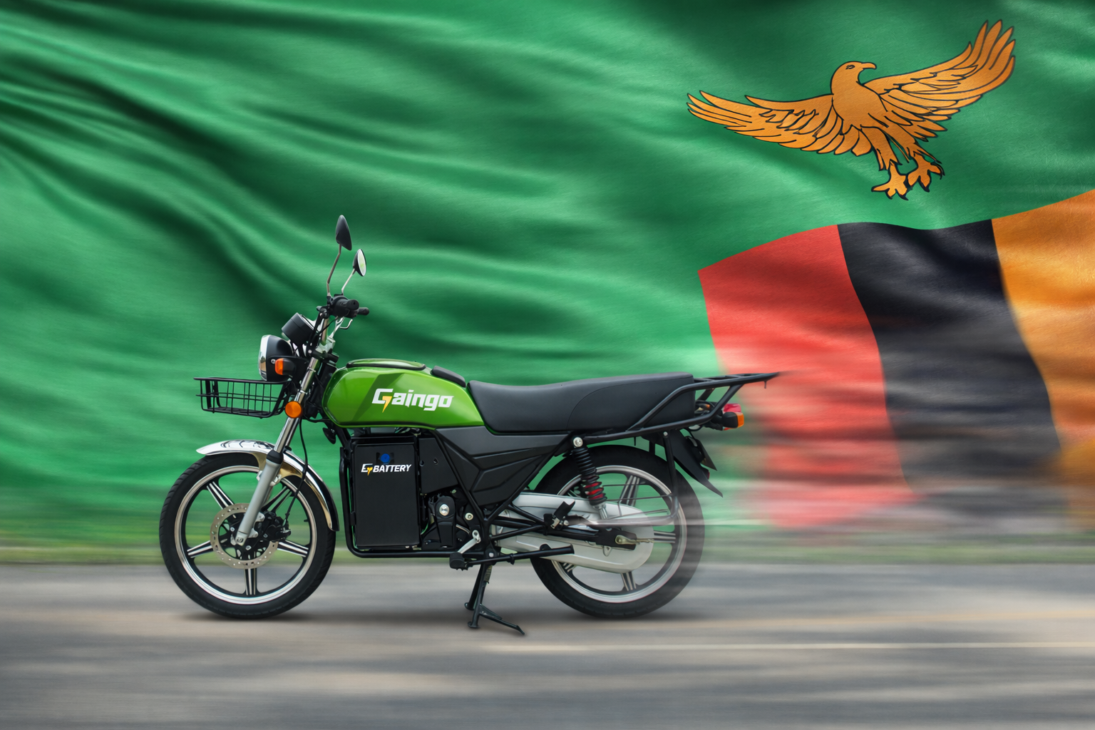 Gaingo rider in action across Zambia